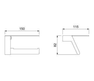 Держатель для туалетной бумаги Timo Selene с полкой для телефона хром 10043/00